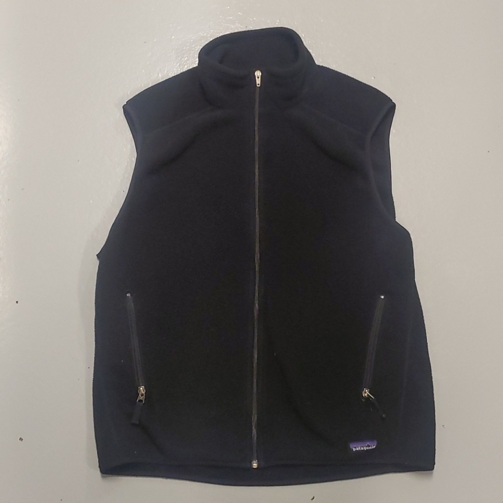 Patagonia mens large black synchilla vest